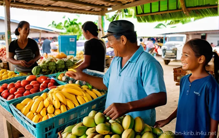 키리바시에서 사업 시작하기 - **Prompt 2: "A modern and dynamic image depicting the growing digital economy in Kiribati. A young K...