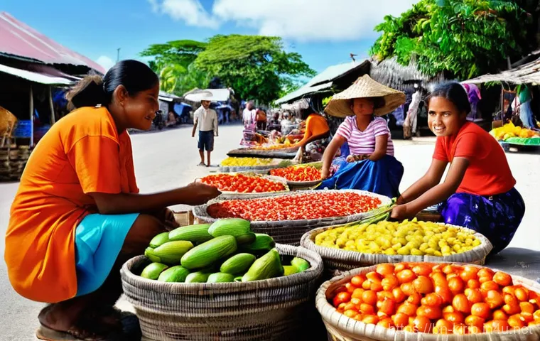 키리바시 부동산 시장 - **Prompt 1: Kiribati Coastal Resilience**
    "A resilient Kiribati family, including parents and ch...