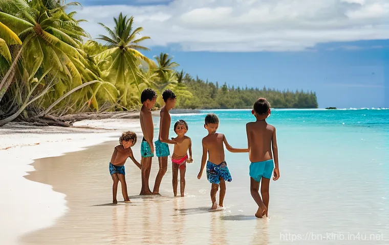키리바시 부동산 시장 - **Prompt 2: Bustling Kiribati Village Market**
    "A vibrant and bustling outdoor market scene in a...