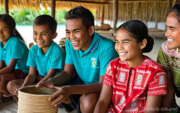 키리바시 언어 교류 및 학습 프로그램 - **Prompt:** "A diverse young person (teenager or young adult, dressed in casual, modest clothing) si...