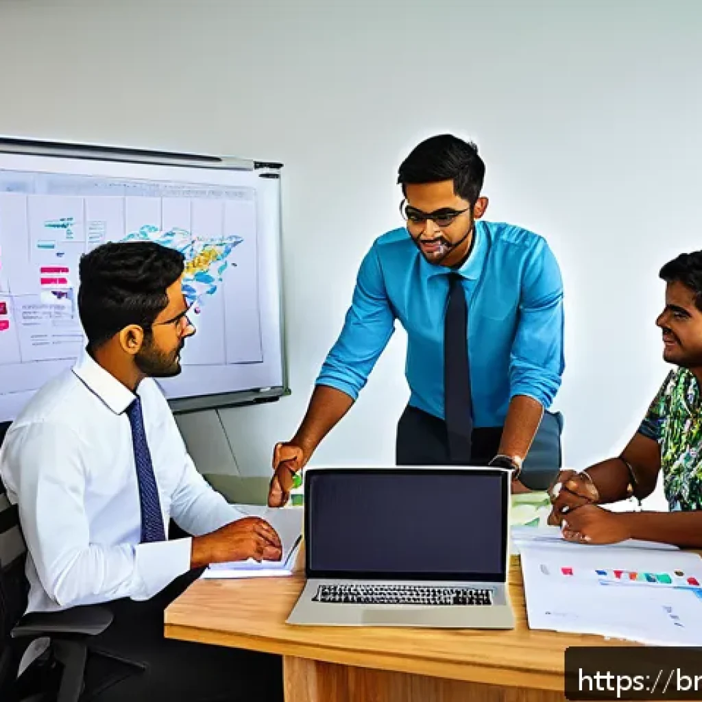 키리바시에서 일자리 찾기 - A vibrant office scene in Kiribati showing a diverse group of young professionals in formal attire c...